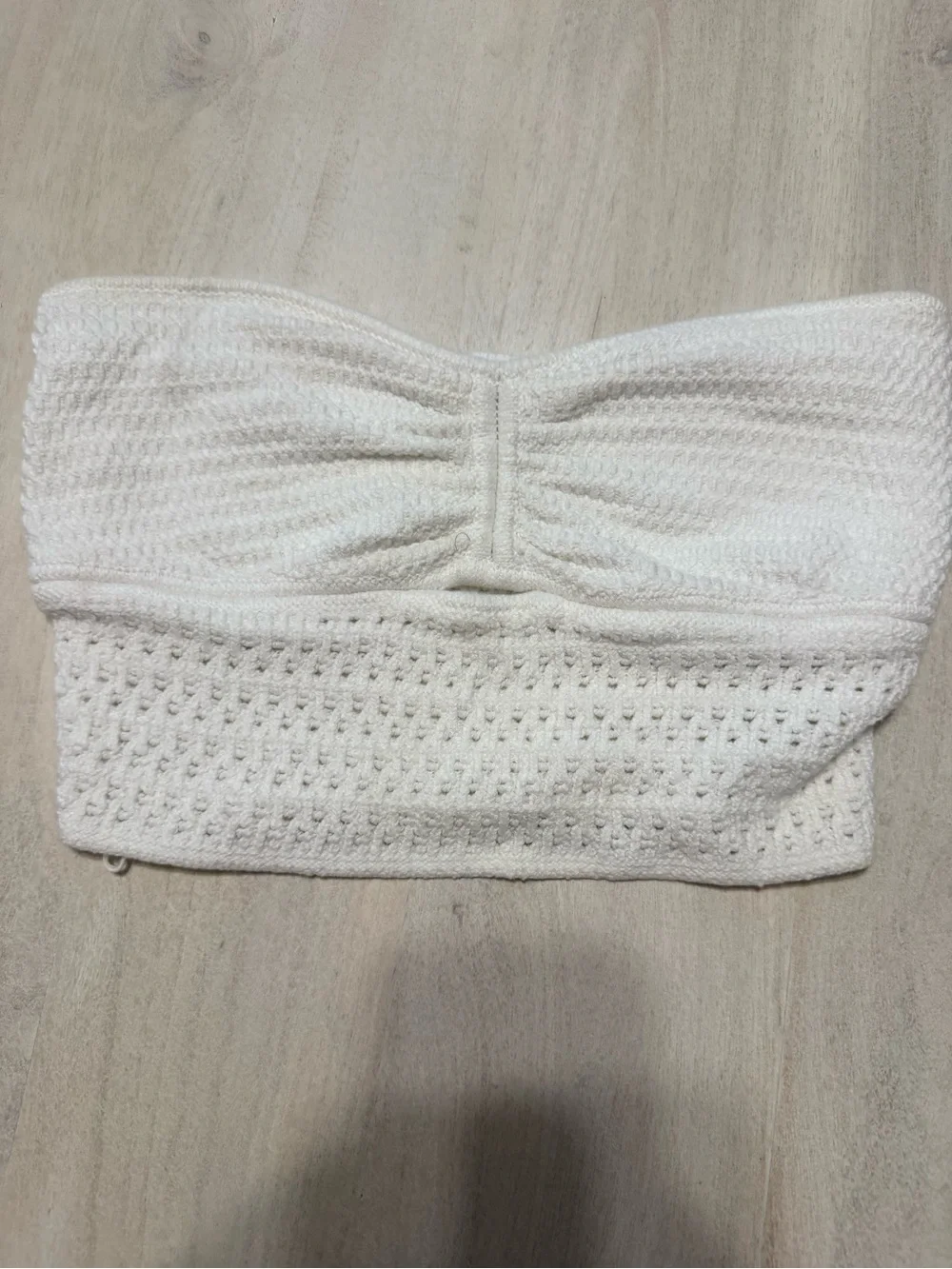 American Eagle Outfitters Cream Crochet Strapless Bandeau